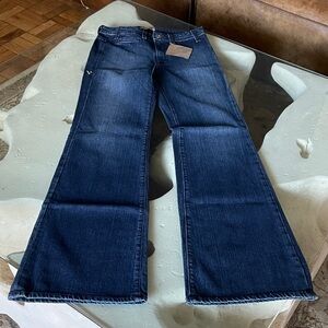 Stylish Dark Blue Flare Jeans